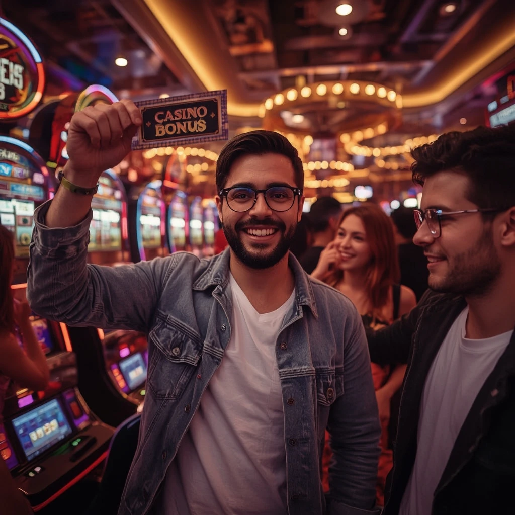 personne tenant un bonus CASINO JOKA